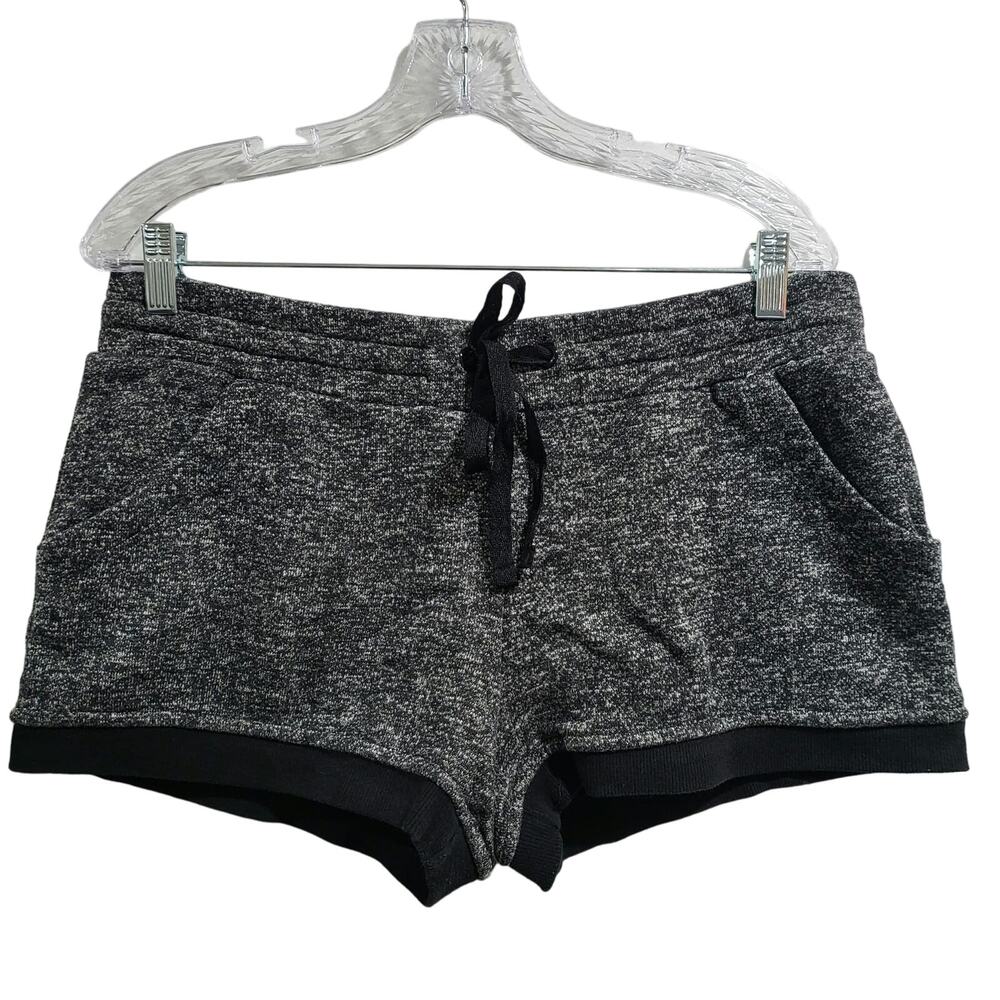 Fabletics Izzie Short Gray Black Pockets Drawstring Running‎ Workout Large # 564